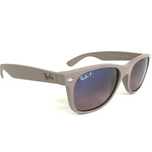 RayBan Sunglasses RB2132 NEW WAYFARER 886/77 Matte Gray Square w Purple Lenses